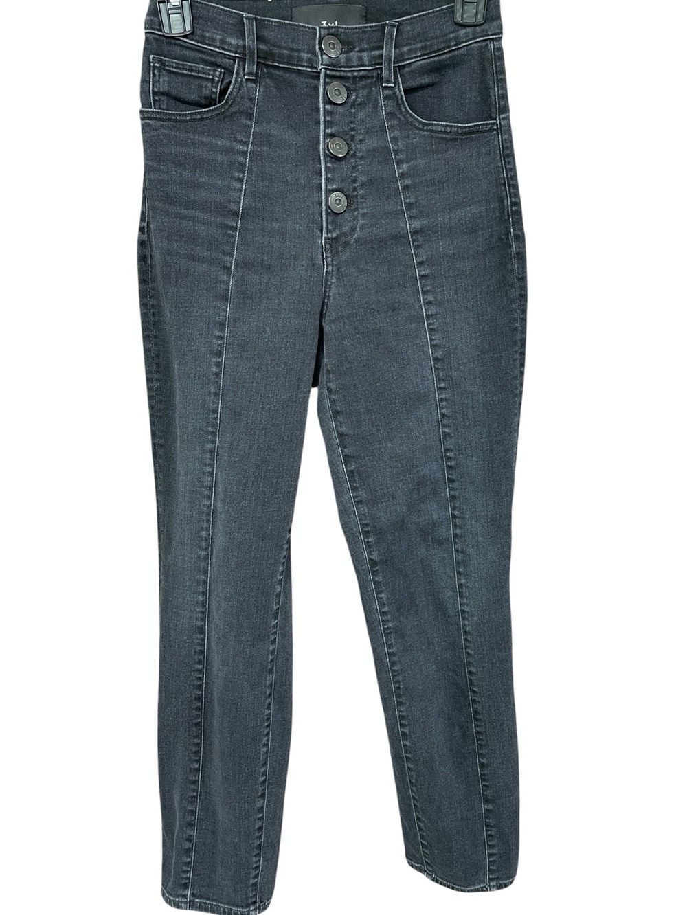 3x1 Jeans High-Rise Faded Black Women’s Button Fly Ankle Size 25
